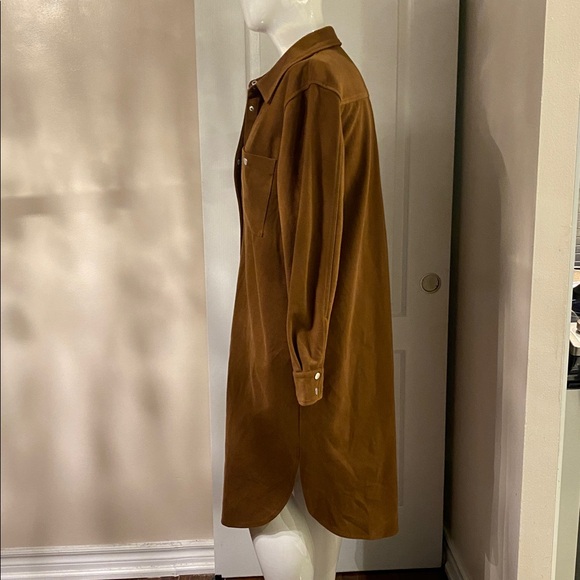 PGD Brown Women's Long Trench Coat L - Picture 4 of 12
